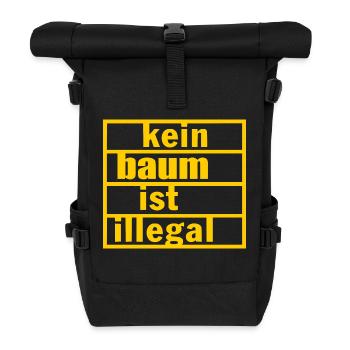 Kein baum ist illegal - Rolltop Rucksack - Schwarz - Vorne