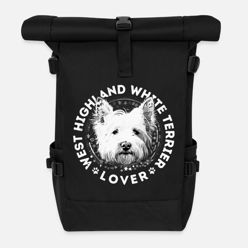 West Highland White Terrier Liebhaber - Rolltop Rucksack - Schwarz