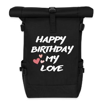 Happy Birthday - Rolltop Rucksack - Schwarz - Vorne