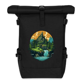 Landscape - Roll Top Backpack - black - Front