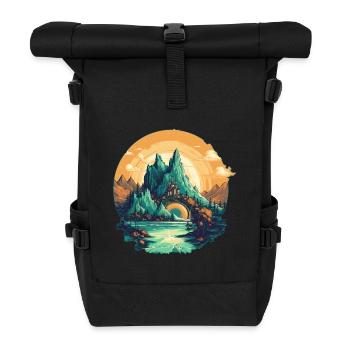 Landscape - Roll Top Backpack - black - Front
