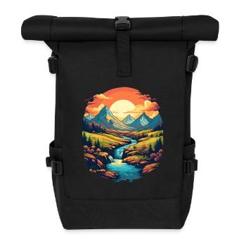 Landscape - Roll Top Backpack - black - Front
