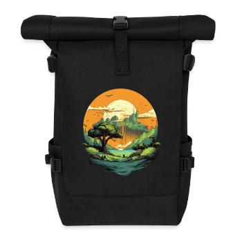 Landscape - Roll Top Backpack - black - Front
