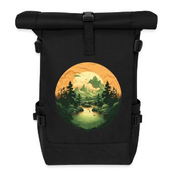 Paysage - Sac à dos roll top - noir - Devant
