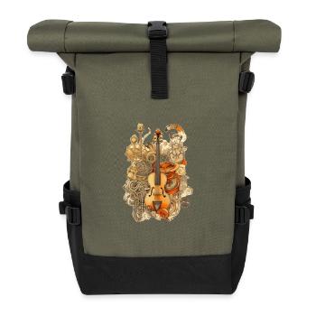 Instruments de musique - Sac à dos roll top - olive/noir - Devant