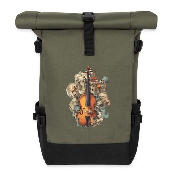 Instruments de musique - Sac à dos roll top - olive/noir - Devant