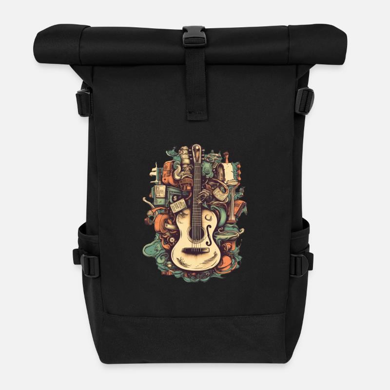 Musik Instrumente - Rolltop Rucksack - Schwarz