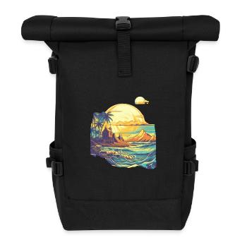 Strand - Rolltop Rucksack - Schwarz - Vorne