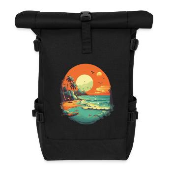 Strand - Rolltop Rucksack - Schwarz - Vorne