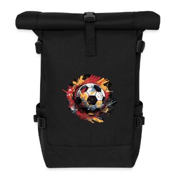 Ballon de football - Sac à dos roll top - noir - Devant
