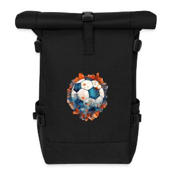 Ballon de football - Sac à dos roll top - noir - Devant