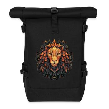 Lion - Sac à dos roll top - noir - Devant