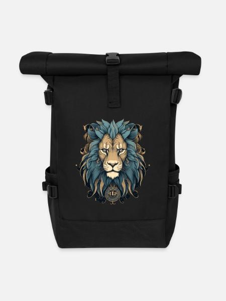 Löwe - Rolltop Rucksack - Schwarz
