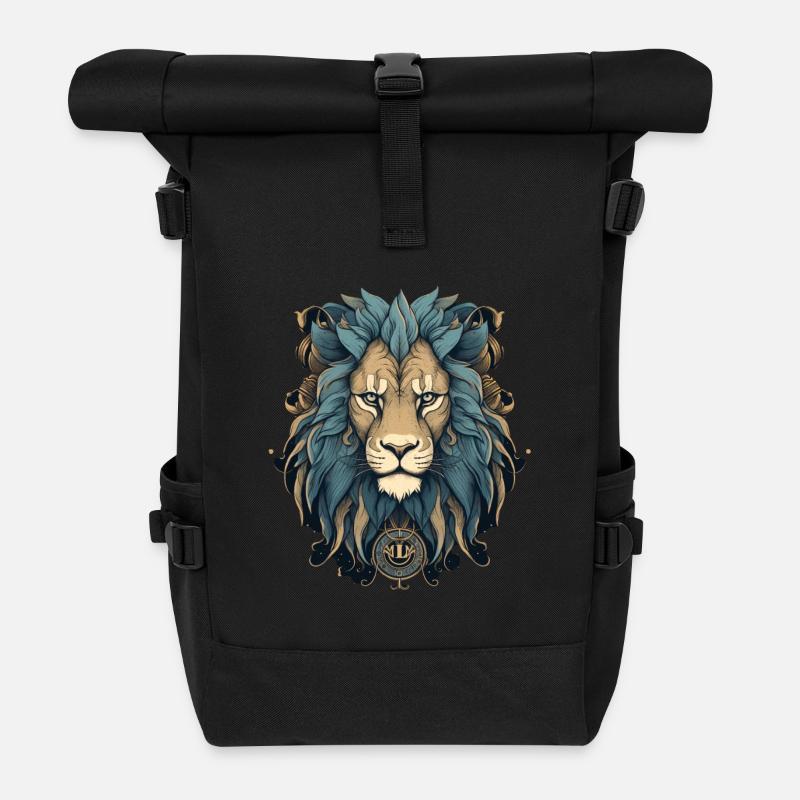 Löwe - Rolltop Rucksack - Schwarz