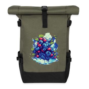 Blaubeere - Rolltop Rucksack - Olive/Schwarz - Vorne