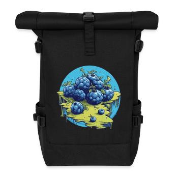 Blaubeere - Rolltop Rucksack - Schwarz - Vorne
