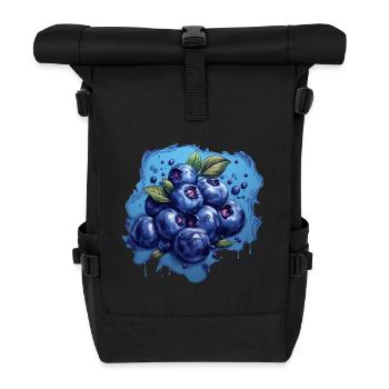 Blaubeere - Rolltop Rucksack - Schwarz - Vorne