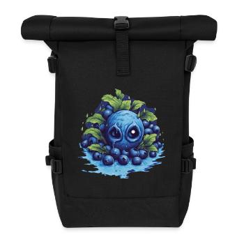 Blaubeere - Rolltop Rucksack - Schwarz - Vorne