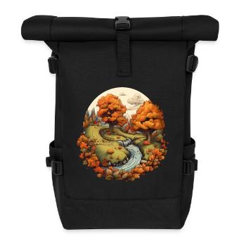 Autumnal landscape - Roll Top Backpack - black - Front