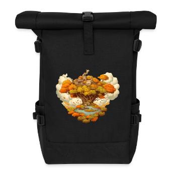 Autumnal landscape - Roll Top Backpack - black - Front