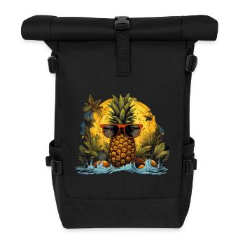 Ananas - Rolltop Rucksack - Schwarz - Vorne