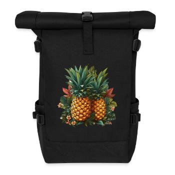 Ananas - Rolltop Rucksack - Schwarz - Vorne