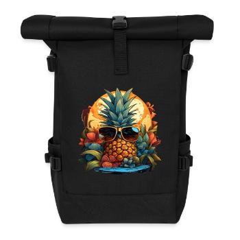 Ananas - Rolltop Rucksack - Schwarz - Vorne