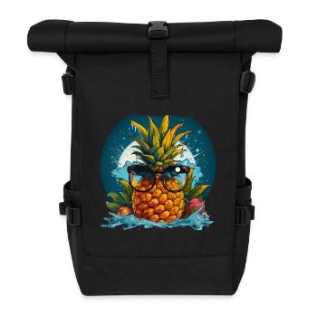 Ananas - Rolltop Rucksack - Schwarz - Vorne