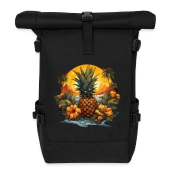 Ananas - Rolltop Rucksack - Schwarz - Vorne