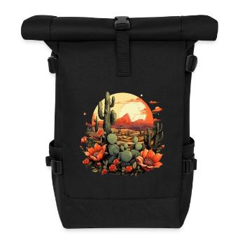 Kaktus - Rolltop Rucksack - Schwarz - Vorne