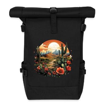 Kaktus - Rolltop Rucksack - Schwarz - Vorne