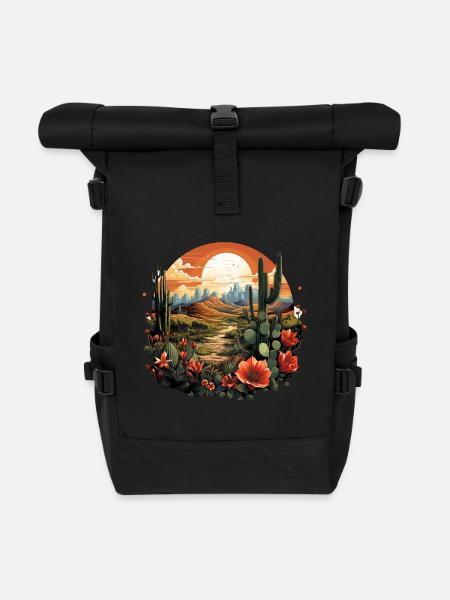 Kaktus - Rolltop Rucksack - Schwarz