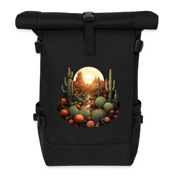 Kaktus - Rolltop Rucksack - Schwarz - Vorne