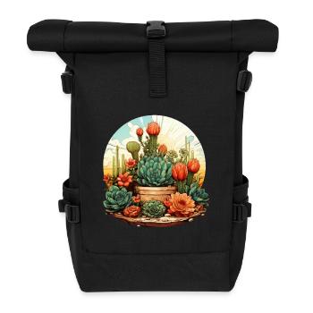 Kaktus - Rolltop Rucksack - Schwarz - Vorne