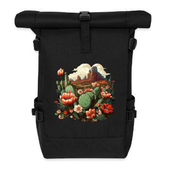 Kaktus - Rolltop Rucksack - Schwarz - Vorne