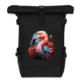 Flamingo - Rolltop Rucksack - Schwarz - Vorne