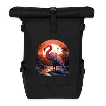 Flamingo - Rolltop Rucksack - Schwarz - Vorne