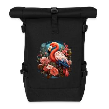 Flamingo - Rolltop Rucksack - Schwarz - Vorne