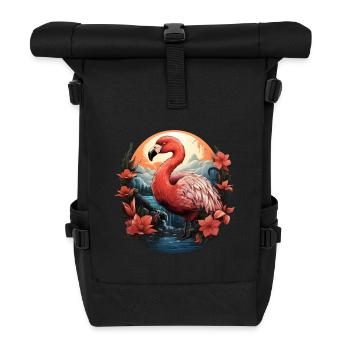 Flamingo - Rolltop Rucksack - Schwarz - Vorne