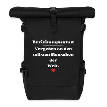 Vergeben an den tollsten Menschen der Welt - Rolltop Rucksack - Schwarz - Vorne
