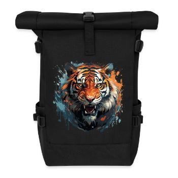Bengal Tiger – King Tiger Face Zoo - Roll Top Backpack - black - Front