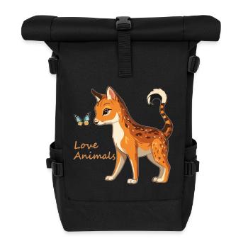 L’amour des animaux - Sac à dos roll top - noir - Devant