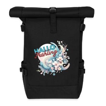 Hello spring! - Roll Top Backpack - black - Front