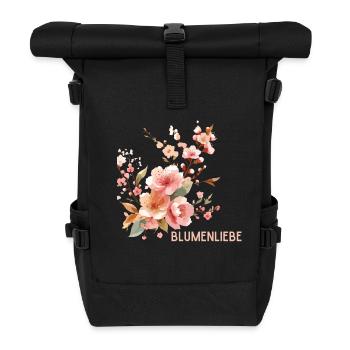 Love of flowers - Roll Top Backpack - black - Front