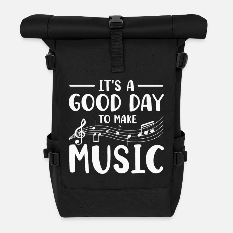 Musiker Musik Instrument - Rolltop Rucksack - Schwarz