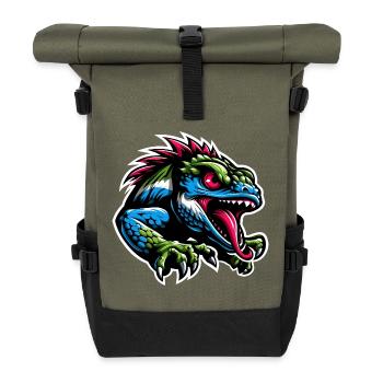 Caméléon - Sac à dos roll top - olive/noir - Devant