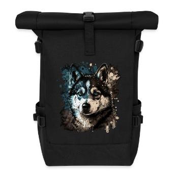 Husky Dog - Rolltop Rucksack - Schwarz - Vorne