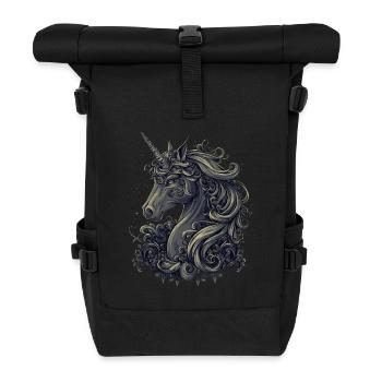 Unicorn Fancy - Roll Top Backpack - black - Front