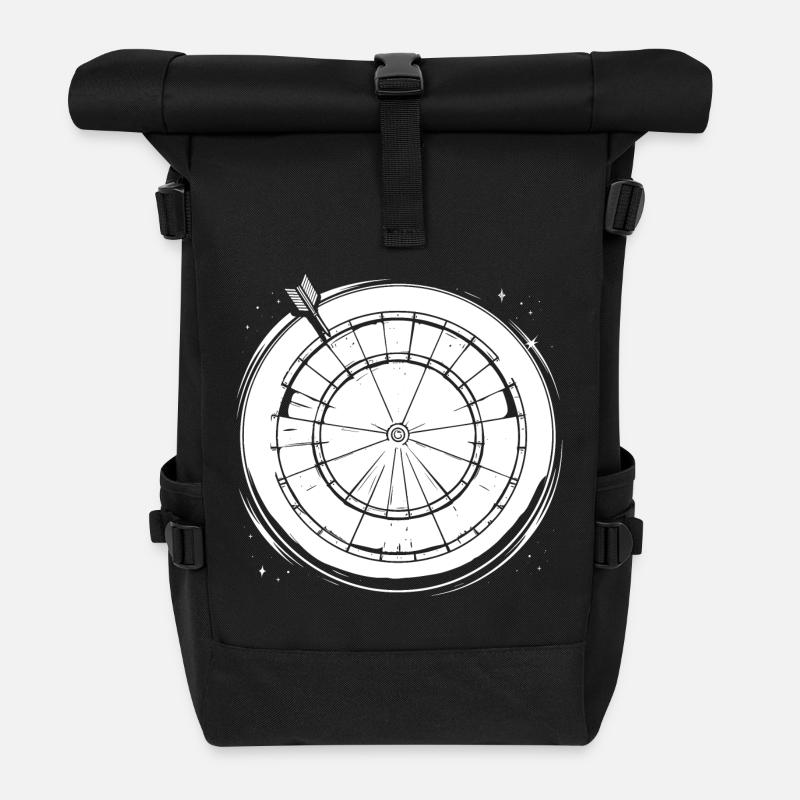 Dart Zeichnung - Rolltop Rucksack - Schwarz