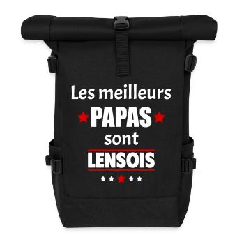 Les meilleurs papas sont lensois, fête des pères - Sac à dos roll top - noir - Devant